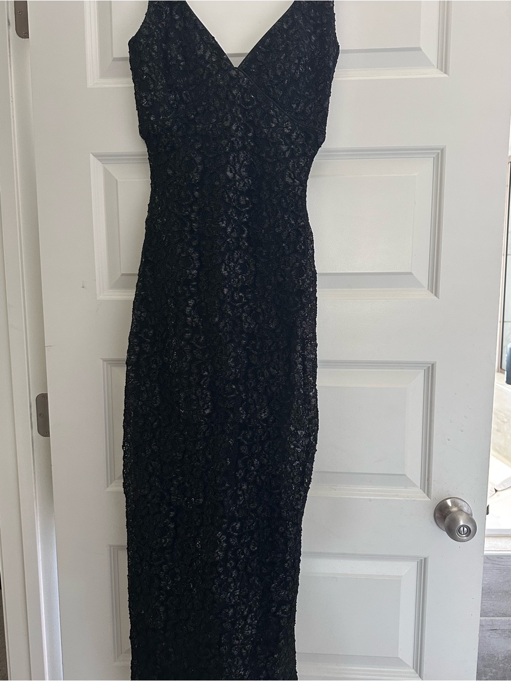 Hugo Buscati Black Lace Maxi Dress